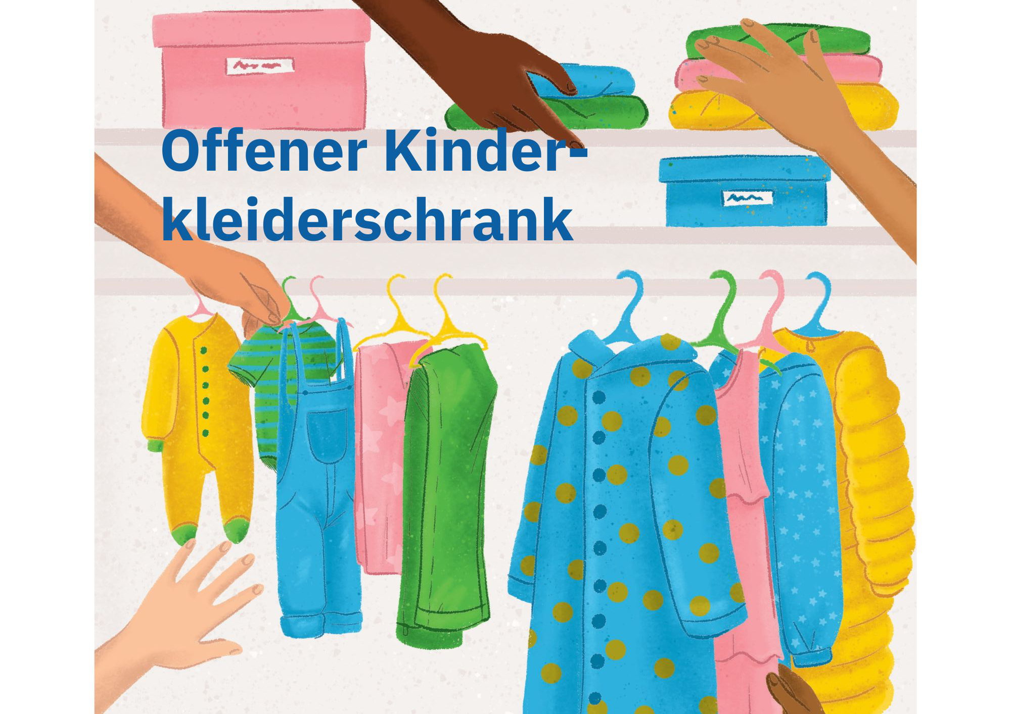 Offener Kinderkleiderschrank